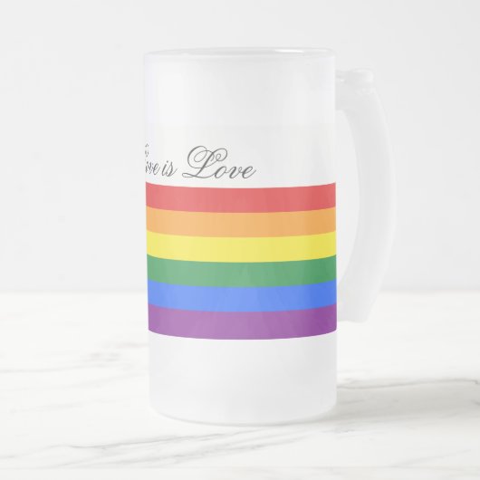 Lesben-Gay Pride der Mattglas Bierglas (VorderseiteRechts)