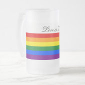 Lesben-Gay Pride der Mattglas Bierglas (Vorderseite Links)