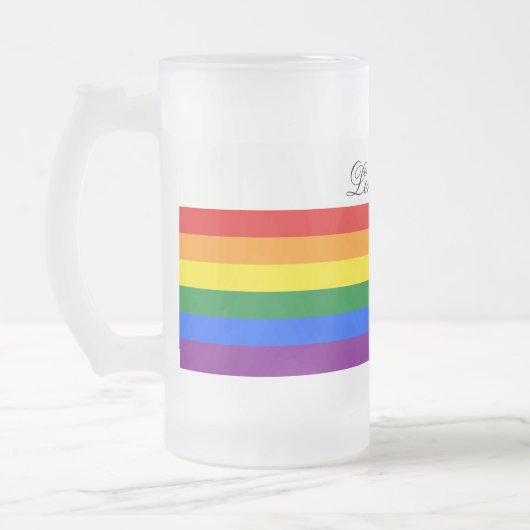 Lesben-Gay Pride der Mattglas Bierglas (Links)