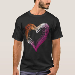 Lesben-Gekritzel-Herz-Menschenrechte-Pride-Month-L T-Shirt