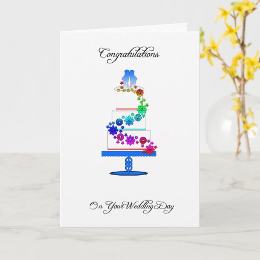 Lesben Gratulationen Grußkarte mit Hochzeit Karte (Gelbe Blume)