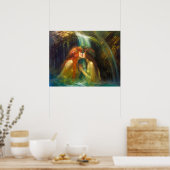 Lesben im fallenden Wasser Poster (Küche)