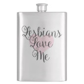 Lesben-Liebe ich Flasche Flachmann (Vorderseite)