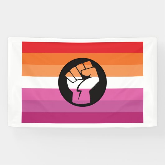 Lesben-Protestflagge Banner (Horizontal)