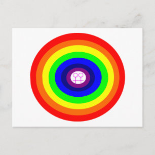 Lesben rund um die Regenbogen-Postkarte Postkarte