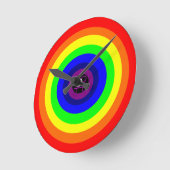 Lesben-runde Regenbogen-Wanduhr Runde Wanduhr (Winkel)