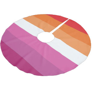 Lesben-Stolz-Flagge Polyester Weihnachtsbaumdecke