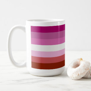 Lesben-Stolz-Flagge Streifen Kaffeetasse