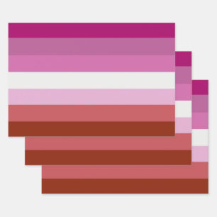 Lesben-Stolz-Flagge (Ursprung) Geschenkpapier Set