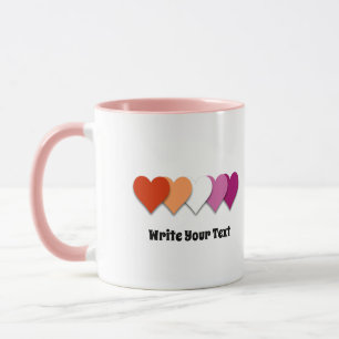 Lesben-Stolz-Herzen Tasse