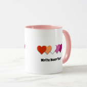 Lesben-Stolz-Herzen Tasse (VorderseiteRechts)
