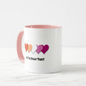 Lesben-Stolz-Herzen Tasse (Vorderseite Links)