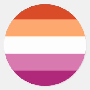 Lesben-Stolzflagge LGBTQ Runder Aufkleber