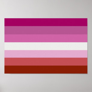 Lesben-Stolzflagge-Streifen Poster