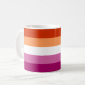 Lesbenflagge Kaffeetasse (Vorderseite Links)