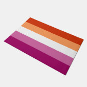 Lesbenflagge Türmatte (Schrägansicht)