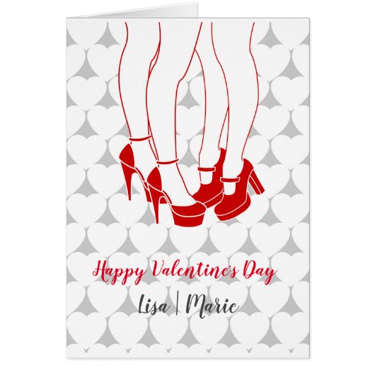 Lesbenpaar küsst am Valentinstag (Vorne)