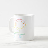 Lesbensymbol Kaffeetasse (Vorderseite Links)