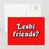 Lesbi Freunde? Postkarte (Vorne/Hinten)
