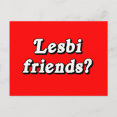 Lesbi Freunde? Postkarte (Vorderseite)