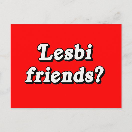 Lesbi Freunde? Postkarte (Vorderseite)