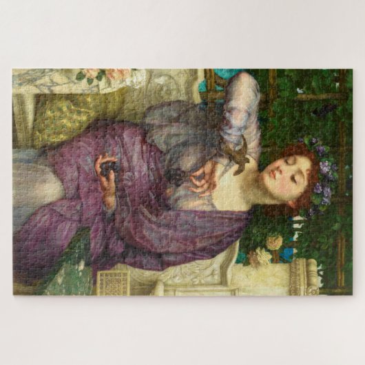 Lesbia und ihr Sparrow (von Edward John Poynter) Puzzle (Horizontal)