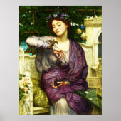 Lesbia und ihr Spatz von Sir Edward John Poynter Poster (Vorne)