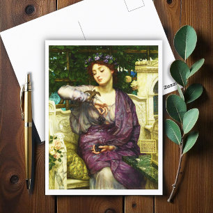 Lesbia und ihr Spatz von Sir Edward John Poynter Postkarte