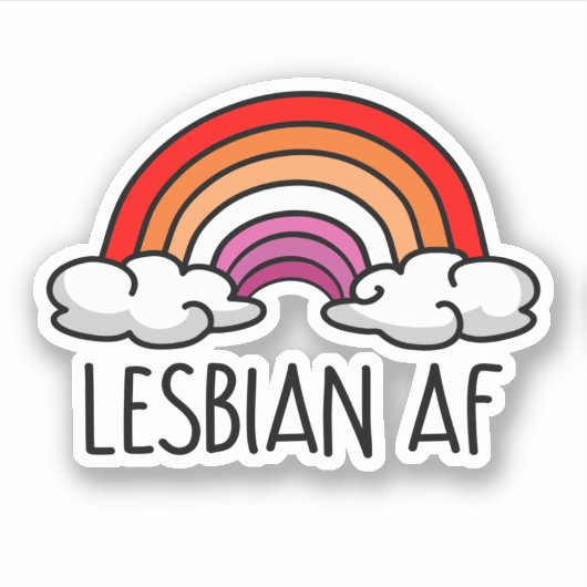 LESBIAN AF AUFKLEBER (Vorderseite)