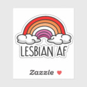 LESBIAN AF AUFKLEBER (Blatt)