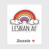 LESBIAN AF AUFKLEBER (Blatt)