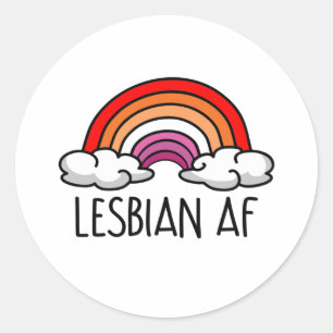 LESBIAN AF RUNDER AUFKLEBER