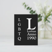 Lesbian Anno ???? | Lesbian Pride   Postkarte (Stehend Vorderseite)
