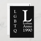 Lesbian Anno ???? | Lesbian Pride Postkarte (Vorne/Hinten)