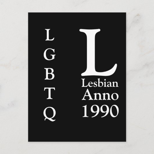 Lesbian Anno ???? | Lesbian Pride   Postkarte (Vorderseite)