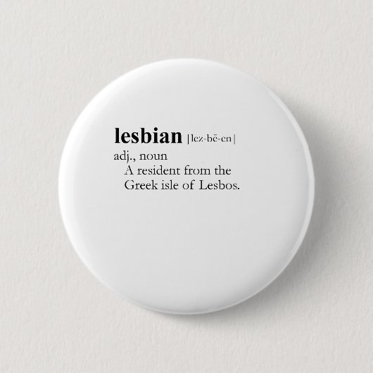 LESBIAN (Begriffsbestimmung) Button (Vorderseite)
