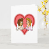 Lesbian Bi-Racial Couple Karte (Gelbe Blume)