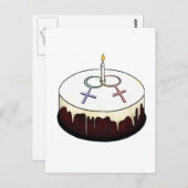 Lesbian Birthday Cake Postkarte (Vorne/Hinten)