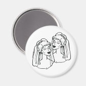 Lesbian Brides Gay Gastgeschenke Hochzeiten Magnet (Vorderseite/Rückseite)