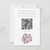 Lesbian Brides Regency Pink Rose RSVP Karte (Rückseite)