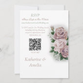 Lesbian Brides Regency Pink Roses Einladung (Rückseite)