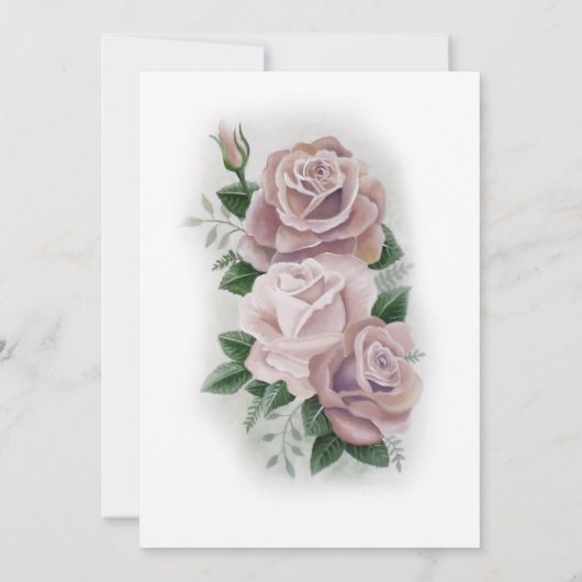 Lesbian Brides Regency Pink Roses Einladung (Rückseite)