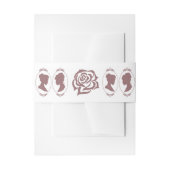 Lesbian Brides Regency Pink Roses Einladungsbanderole (Vorderseite Beispiel)