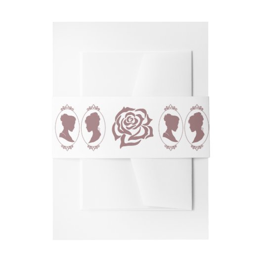 Lesbian Brides Regency Pink Roses Einladungsbanderole (Vorderseite Beispiel)