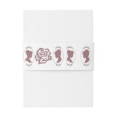 Lesbian Brides Regency Pink Roses Einladungsbanderole (Rückseitenbeispiel)