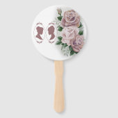 Lesbian Brides Regency Pink Roses Fächer (Rückseite)