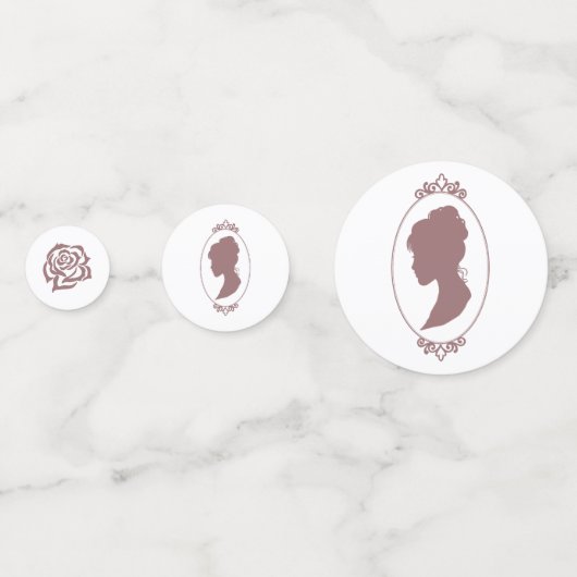 Lesbian Brides Regency Pink Roses Konfetti (Vorderseiten)