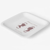 Lesbian Brides Regency Pink Roses Pappteller (Gewinkelt)