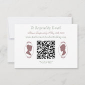 Lesbian Brides Regency Pink Roses RSVP Karte (Rückseite)