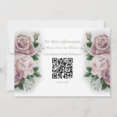 Lesbian Brides Regency Pink Roses Save The Date (Rückseite)